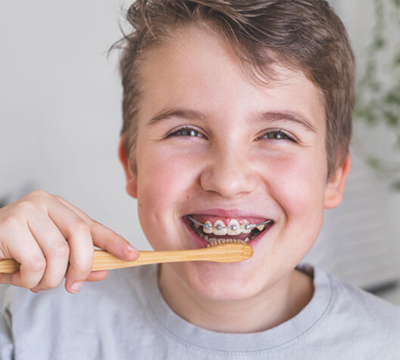 brushing and flossing
